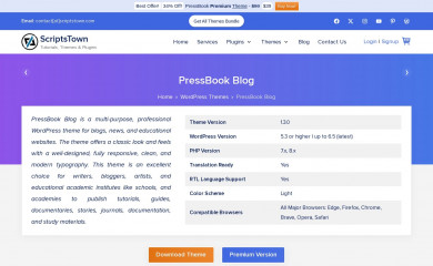 https://scriptstown.com/wordpress-themes/pressbook-blog/ screenshot