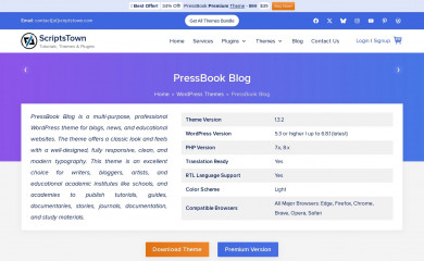 https://scriptstown.com/wordpress-themes/pressbook-blog/ screenshot