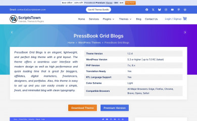PressBook Grid Blogs screenshot
