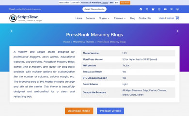 https://scriptstown.com/wordpress-themes/pressbook-masonry-blogs/ screenshot