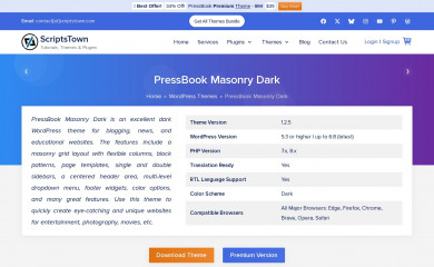 https://scriptstown.com/wordpress-themes/pressbook-masonry-dark/ screenshot