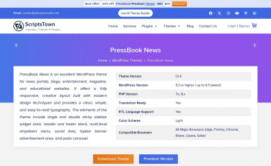 https://scriptstown.com/wordpress-themes/pressbook-news/ screenshot
