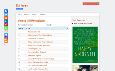 sdahymnals.com screenshot