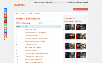 sdahymnals.com screenshot