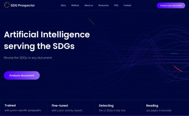 sdgprospector.org screenshot