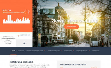 secon-hausverwaltung.de screenshot