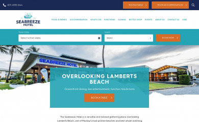 seabreezehotelmackay.com.au screenshot