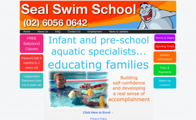 sealswim.com.au screenshot