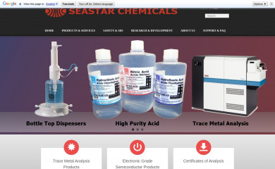 seastarchemicals.com screenshot