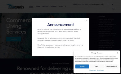 seatechdiving.co.uk screenshot