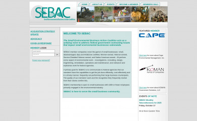 sebac.org screenshot