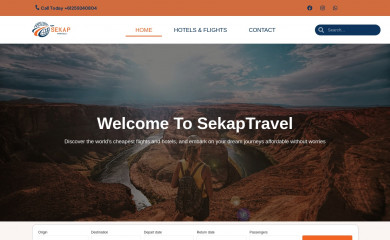 sekaptravels.com screenshot