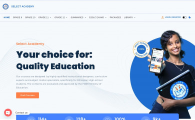 selectacademy.edu.et screenshot