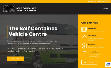 selfcontainedvehiclecentre.co.nz screenshot