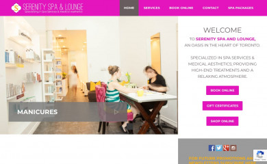 serenityspalounge.com screenshot