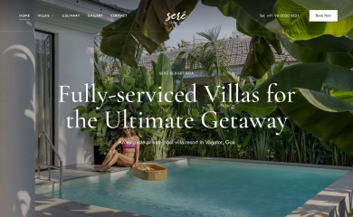 sereresortgoa.com screenshot