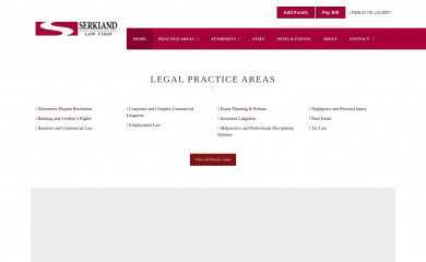 serklandlaw.com screenshot