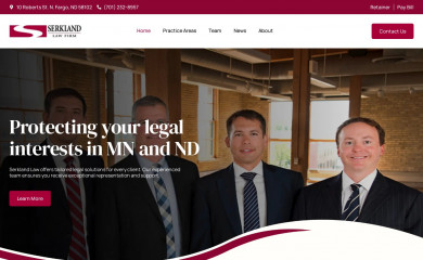 serklandlaw.com screenshot