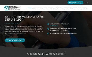 serrurier-villeurbanne-chevalierfreres.fr screenshot