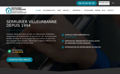 serrurier-villeurbanne-chevalierfreres.fr screenshot