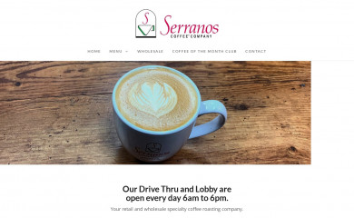 serranoscoffee.com screenshot