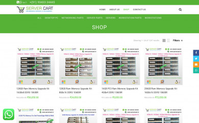 http://servercart.in screenshot