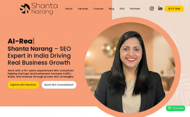 shantanarang.com screenshot