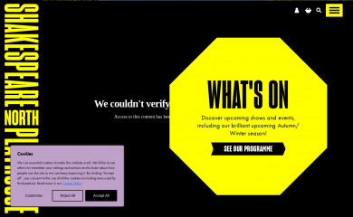 shakespearenorthplayhouse.co.uk screenshot