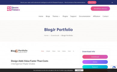 BlogJr Portfolio screenshot