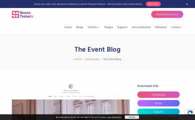 The Event Blog screenshot