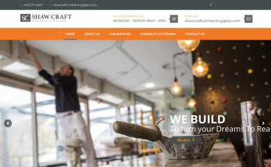 shawcraftcontracting.com screenshot