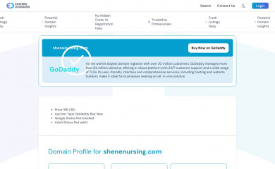 shenenursing.com screenshot