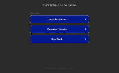 shelteringbooks.org screenshot
