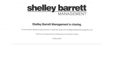 shelleybarrettmanagement.co.uk screenshot