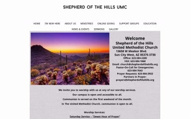 shepherdofthehills.org screenshot