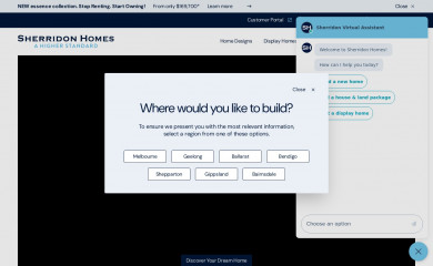sherridonhomes.com.au screenshot
