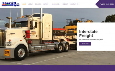 sherritttransport.com.au screenshot