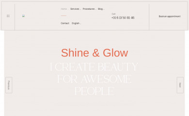 shineandglow.nl screenshot