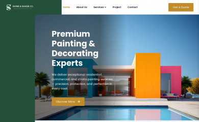 shineandshadeco.com.au screenshot