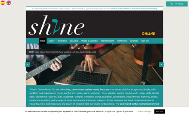 shinemusicschoolonline.com screenshot