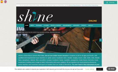 shinemusicschoolonline.com screenshot