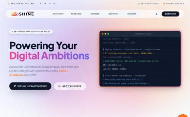 shineservers.com screenshot
