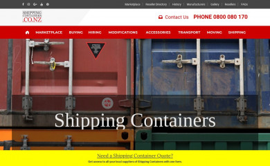 shippingcontainers.co.nz screenshot