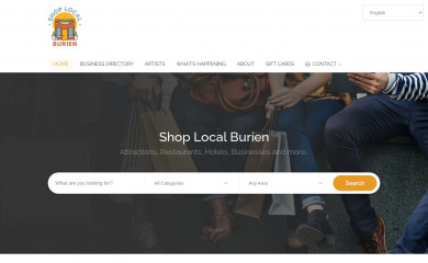 shoplocalburien.com screenshot
