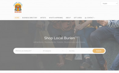 shoplocalburien.com screenshot