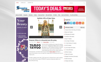 shoppingcouponsonline.com screenshot