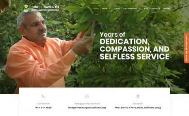 shreenavgrahaashram.org screenshot