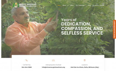 shreenavgrahaashram.org screenshot