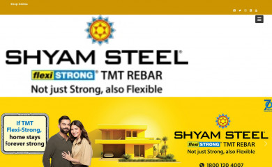 shyamsteel.com screenshot