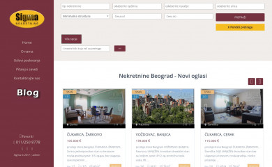 sigmanekretnine.com screenshot